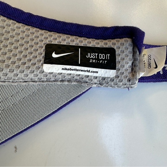 TCU Horned Frogs Nike Just Do-It Sun Visor Purple school logo one size fits most - Picture 8 of 11